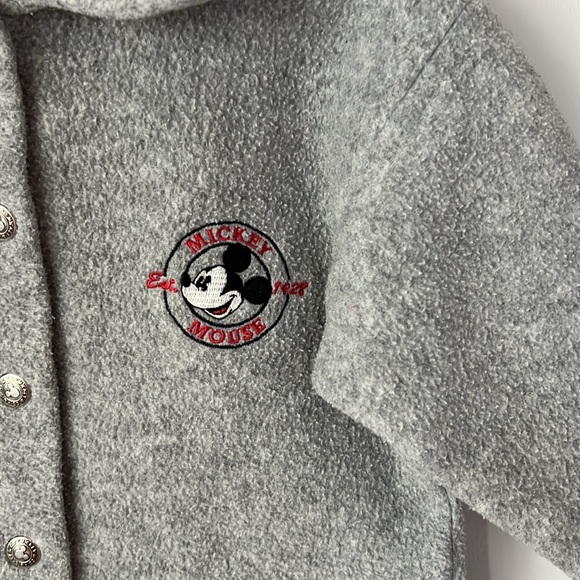 SOLD vintage disney mickey mouse fleece button up jacket - Picture 3 of 10